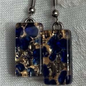 Murano Glass Gold Leaf Earrings